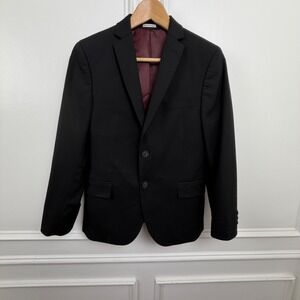 Joseph Abboud Boys Black 2-Button Suit Jacket Blazer Size 14R Formal Wedding